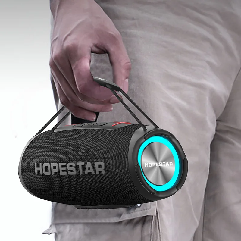 HOPESTAR-H53 Outdoor waterproof wireless bluetooth speakers portable Column high power 35W subwoofer TWS 5200mAh battery Radios