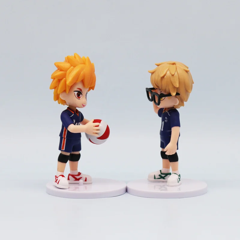 Haikyuu-Figurines de Dessin Animé Japonais, 9.5cm, 6 Pièces/Ensemble, Décoration de Voiture