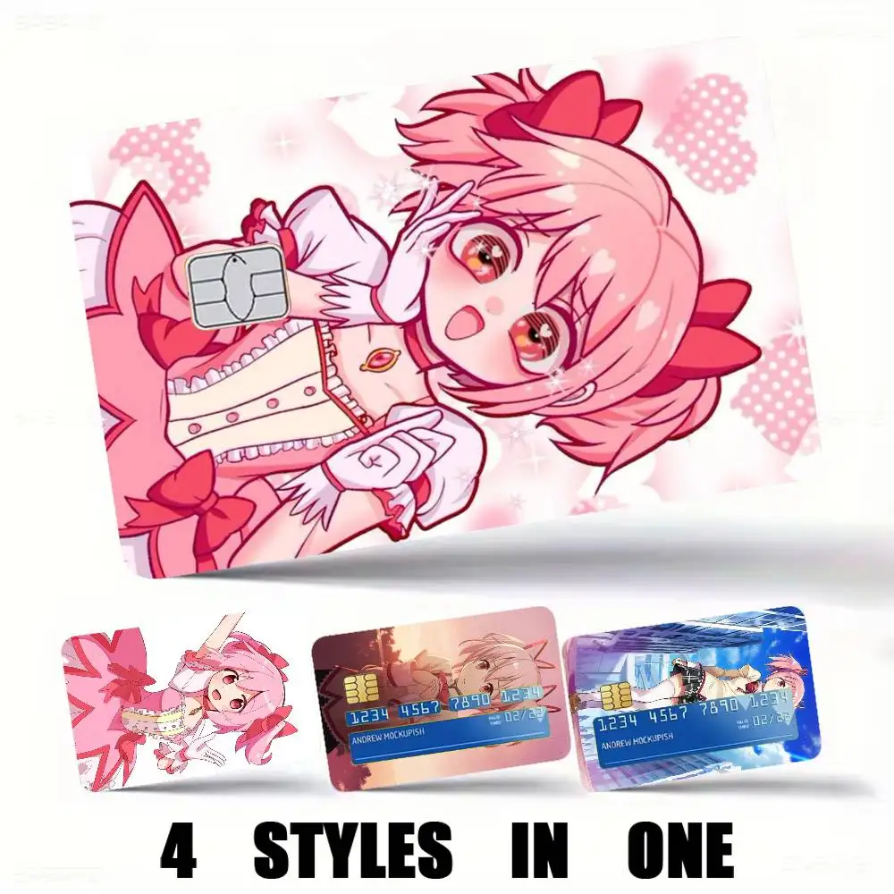 Puella-a Magi Madoka Magica Credit Card HD Stickers Premium matte film effectively prevents fingerprints and daily abrasion.