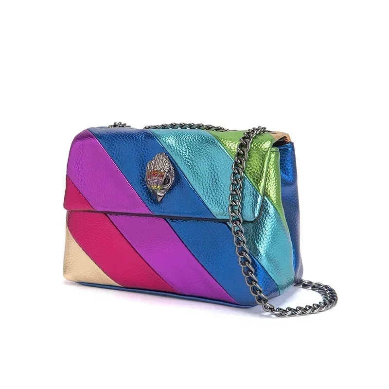 Kurt Geiger Bags Platform Rainbow Women's Bag Contrast Splicing Chain Shoulder Crossbody Bag