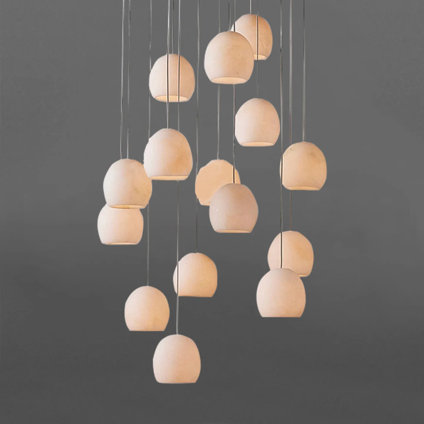 Modern Bestselling Customizable Engineering Marble Pendant Lamp Nordic Villa Living Room Combination Alabaster Pendant Light