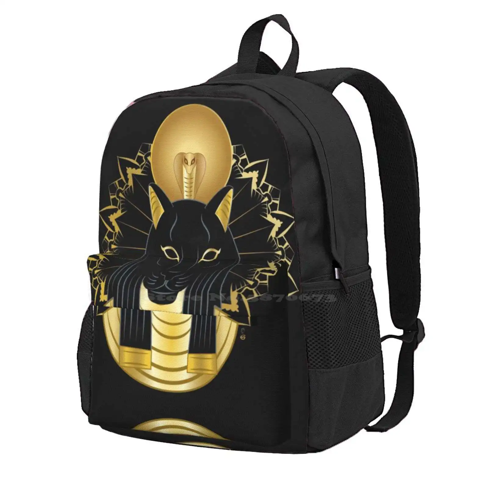 The Egyptian Goddess Sekhmet Hot Sale Schoolbag Backpack Fashion Bags Goddess Sekhmet Bastet Sister Egyptian Gods Egyptian