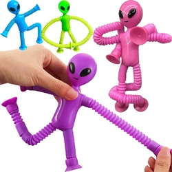 Children's Telescopic Alien Suction Cup Toys Kids Pop Tube Sensory Playing Stress Relief Fidget Games Early Education Toy Gifts