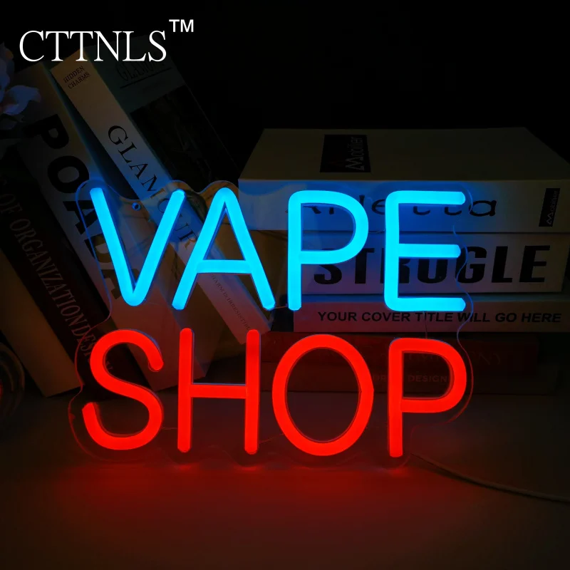 CTTNLS VAPE Shop Neon - USBPower SupplyLEDWall decorations，Suitable for Men's Cave、Garage、Bedroom - Perfect Gift for Dad and Hus