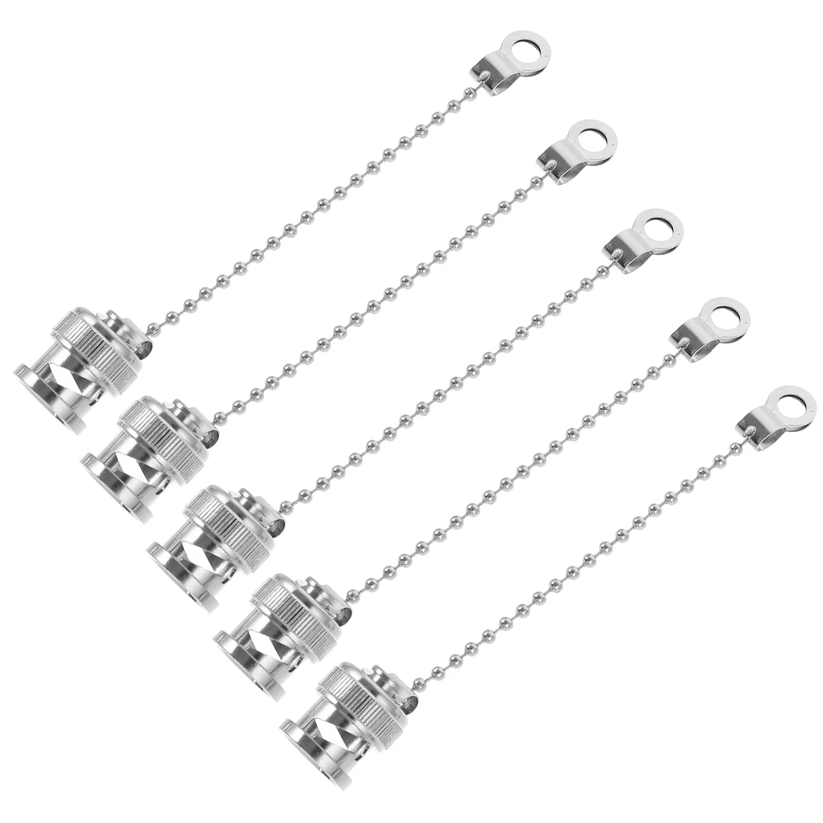 

5 Pcs Dust Caps Waterproof Protective Covers for Female Jack Connectors Nickel Plated Copper Adapter Storage Use