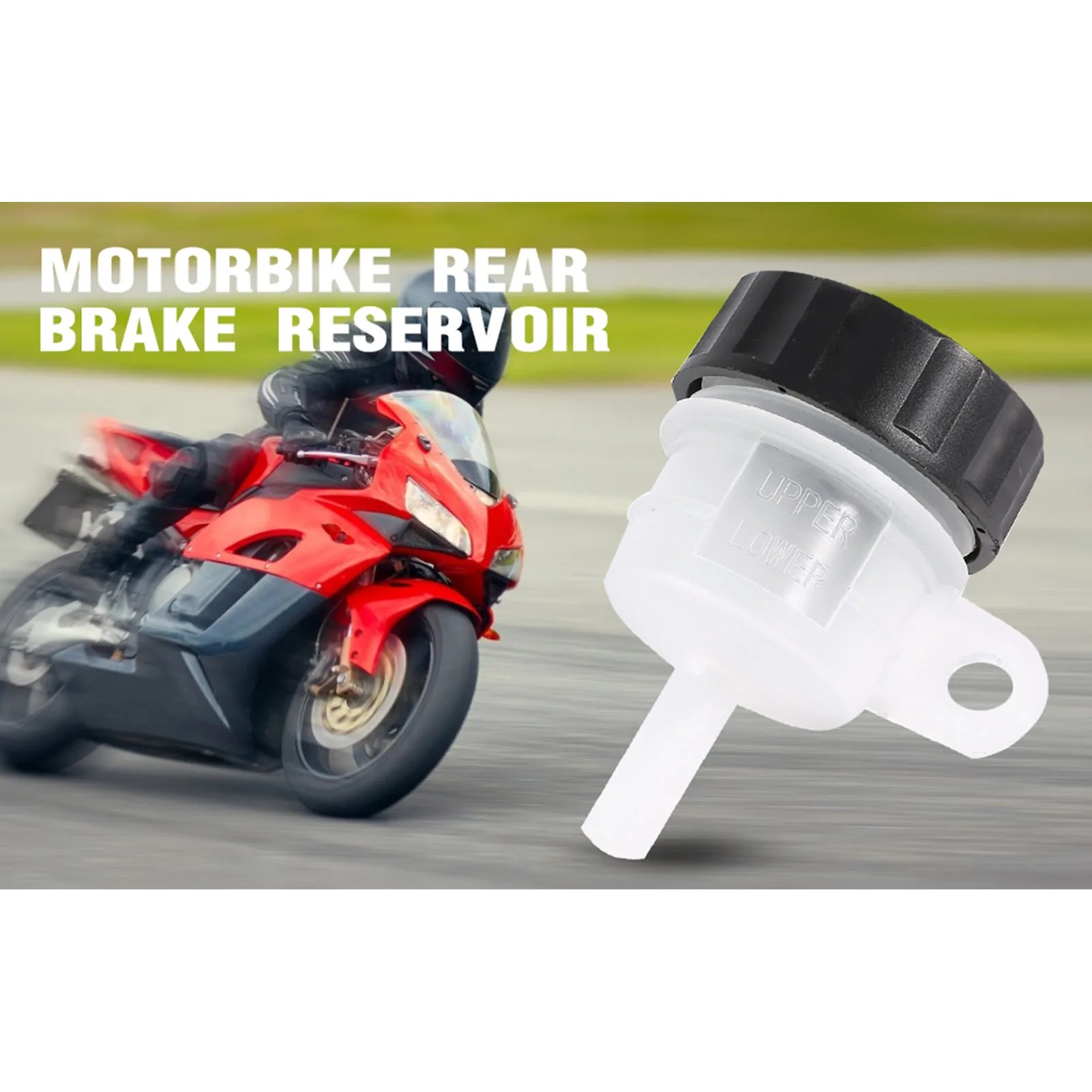 Motorcycle Foot Rear Brake Master Cylinder Tank Oil Cup Fluid Bottle Reservoir