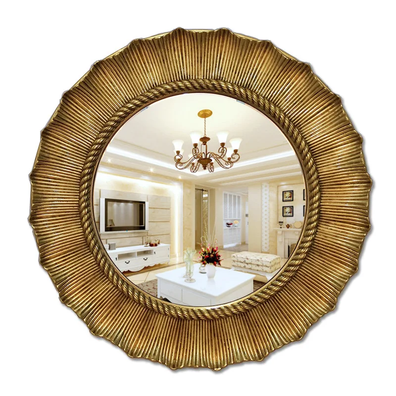 

European American regular round bathroom mirror, bathroom mirror