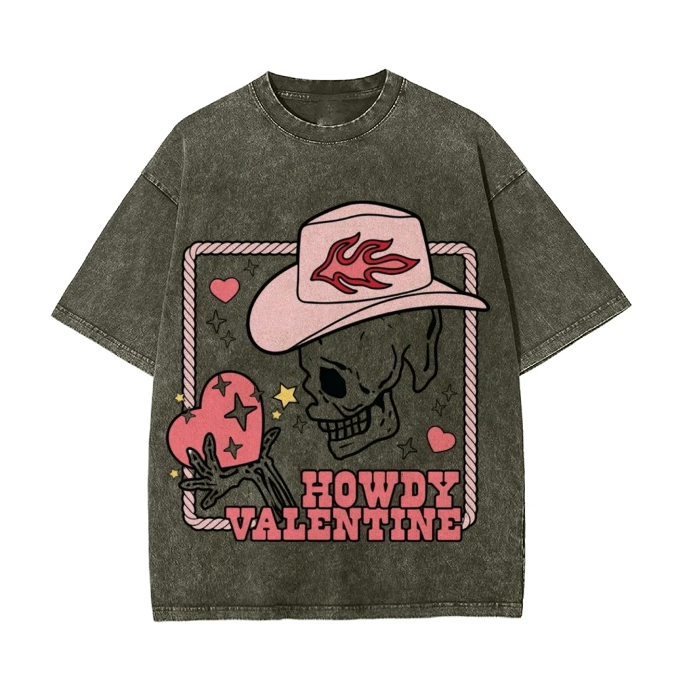 Luxury Brand Vintage Washed Short Sleeve Tees Harajuku Casual Cotton T-shirt Graphic Tops Washed Hip Hop T-shirts Streetwear