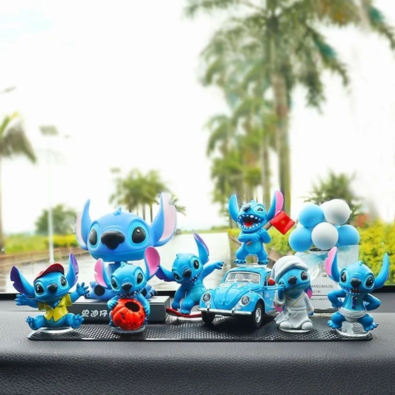 

Kawaii Sanrio Anime Stitch Car Desktop Ornaments Cute Cartoon Lovely Doll Children Creative Birthday Gifts Toys for Kids