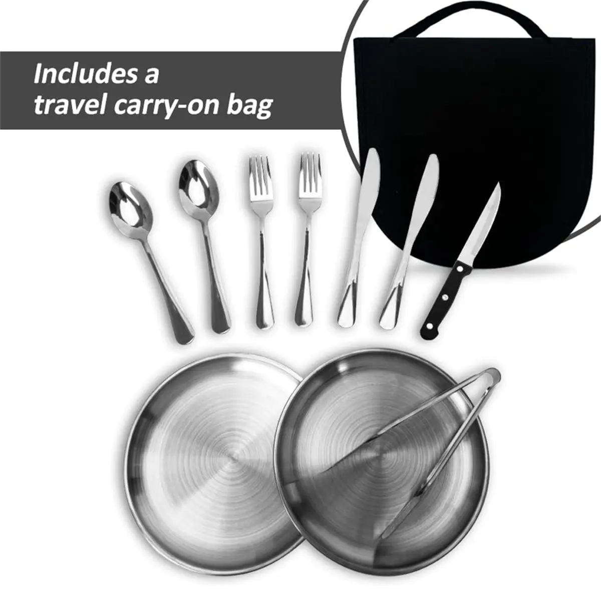 2026 New Outdoor Camping Set Flatware Organizer, Portable Flatware Organizer for Camping, Picnics Includes Various Tableware