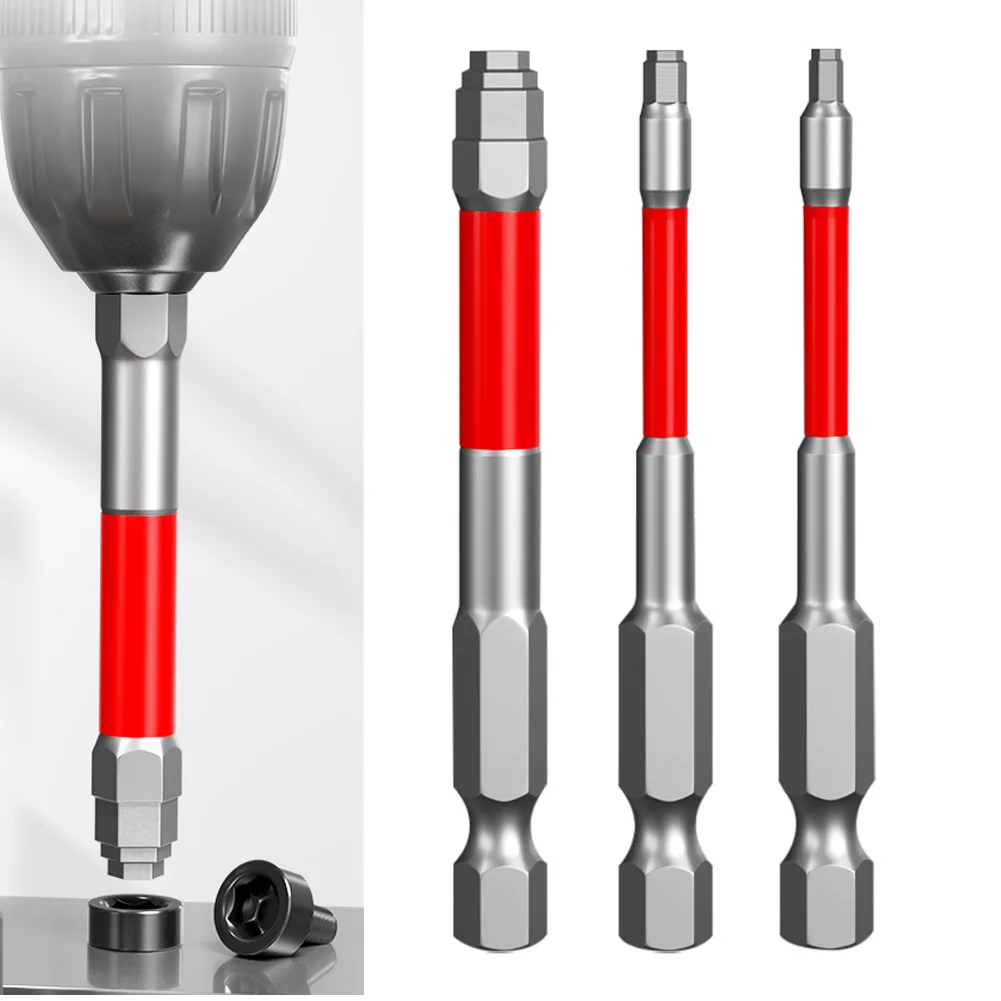 1/3Pcs Strong Magnetic Screwdriver Set 65/100mm Length 6.35mm Hex Shank Electric Screwdriver Bits 1.5mm To 6mm Screwdriver Bit image 2