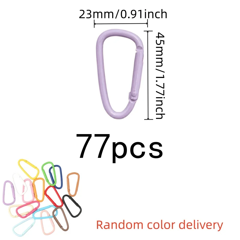 77 pcs Lightweight Carabiner Hooks with Compact Portable Size, Multipurpose, Versatile, Practical, Reliable