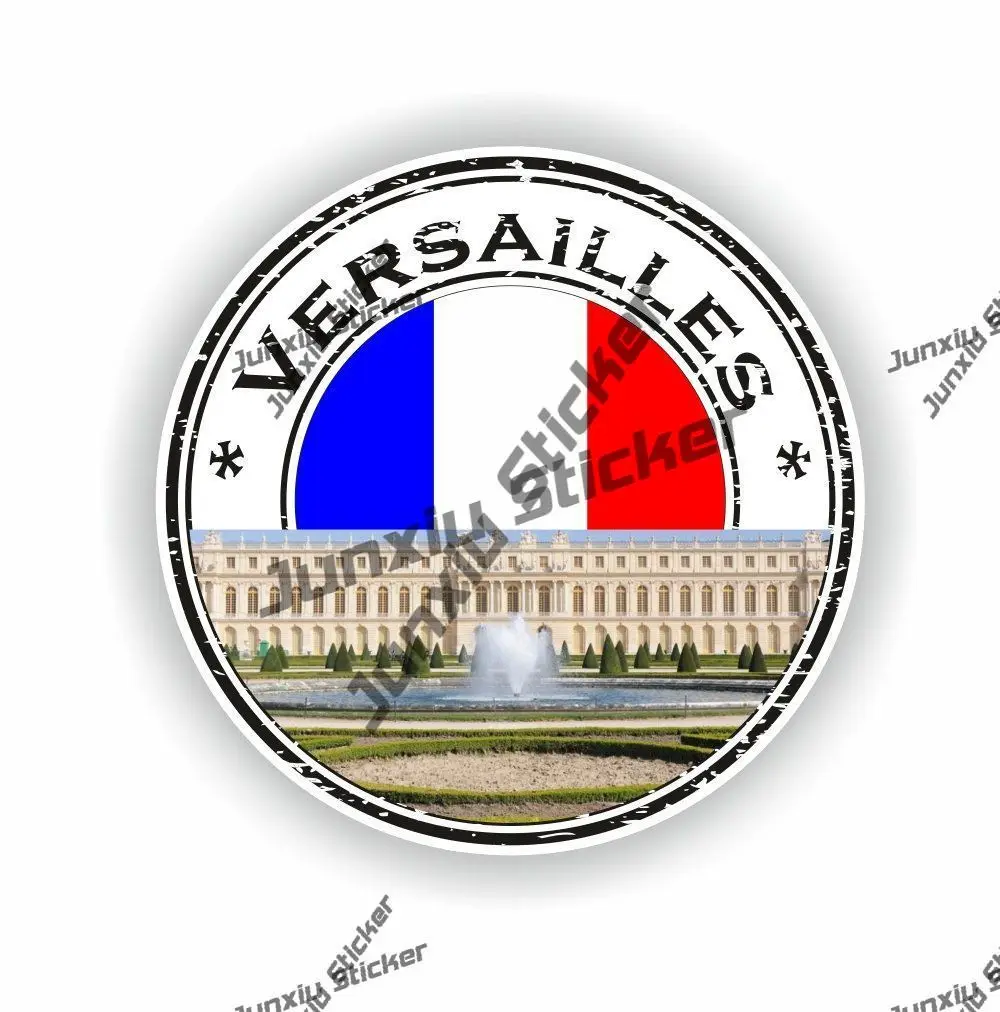 

Versailles France Decal Coat of Arms of Versailles French Roundel Flag Outline UV Protected Exterior Sticker for Car SUV Bike