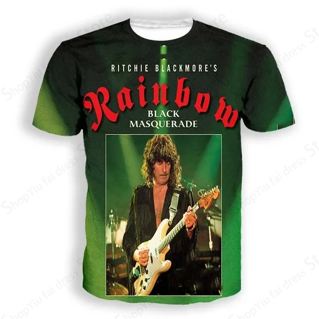 Rock Band Rainbow 3d Print T-shirt Men Women Fashion T-shirt Kids Hip Hop Top Tees Music Camisetas Boy Tshirt Summer Tops Male