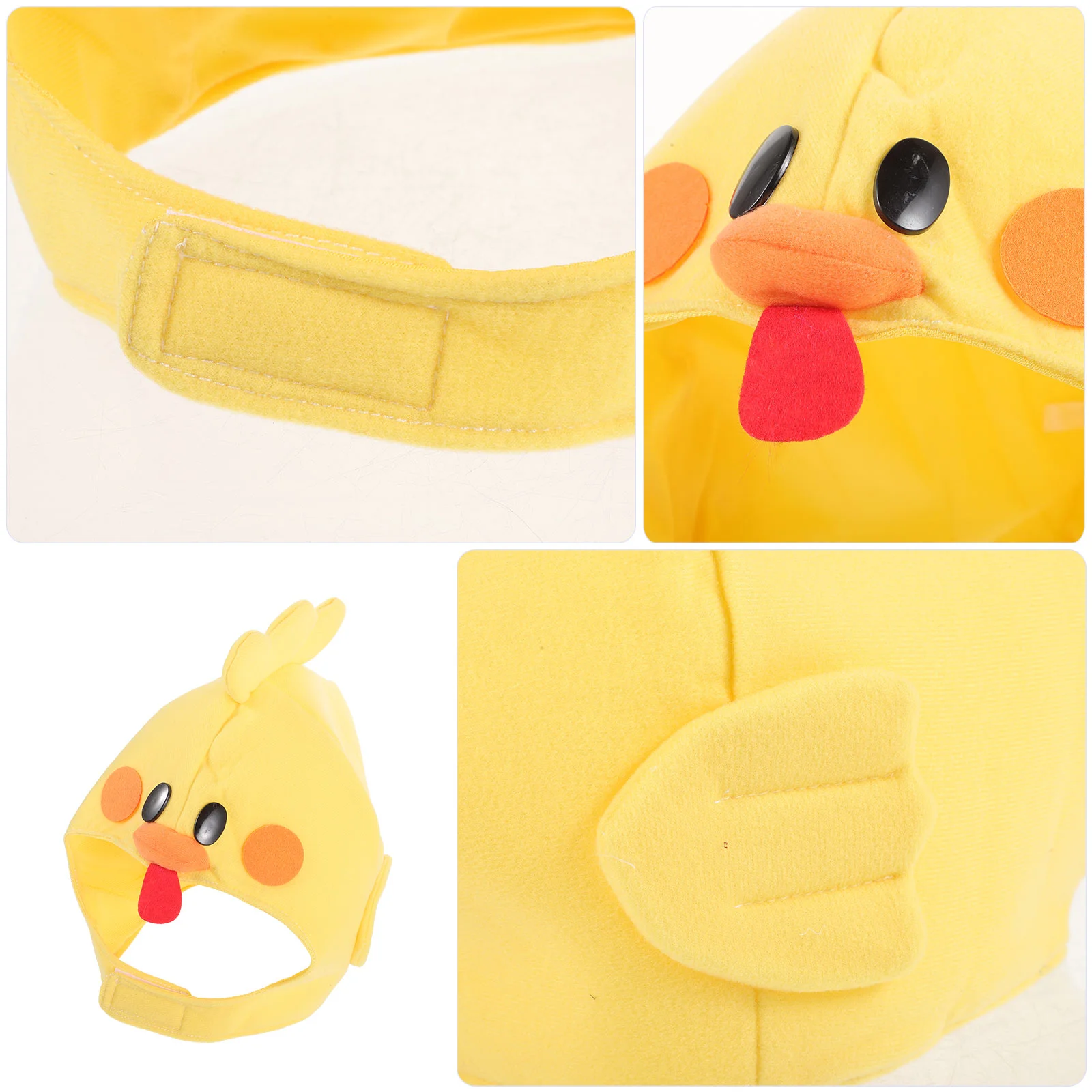 Funny Plush Animal Mask Hat Chick Hat Photo Prop Headgear Cute Chick Mask Hat