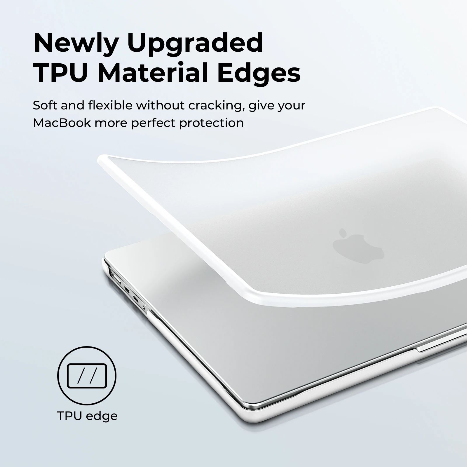 Anti-Crack For MacBook Pro 14 inch Case 2025-2021 M4 M3 M2 M1 Pro/Max, Corner Protection Soft TPU Bumper Cover Hard Shell Case