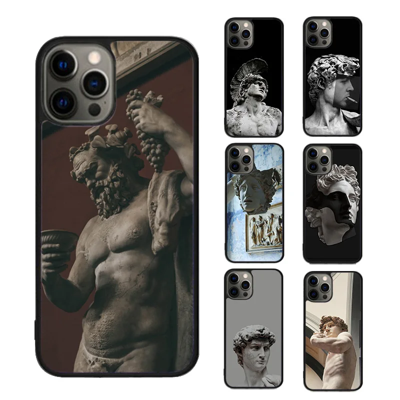 Greek Aesthetics Plaster statue Phone Case Cover For iPhone SE2020 15 16 13 14 12 mini 11 Pro Max Coque 7 8 Plus 6 fundas