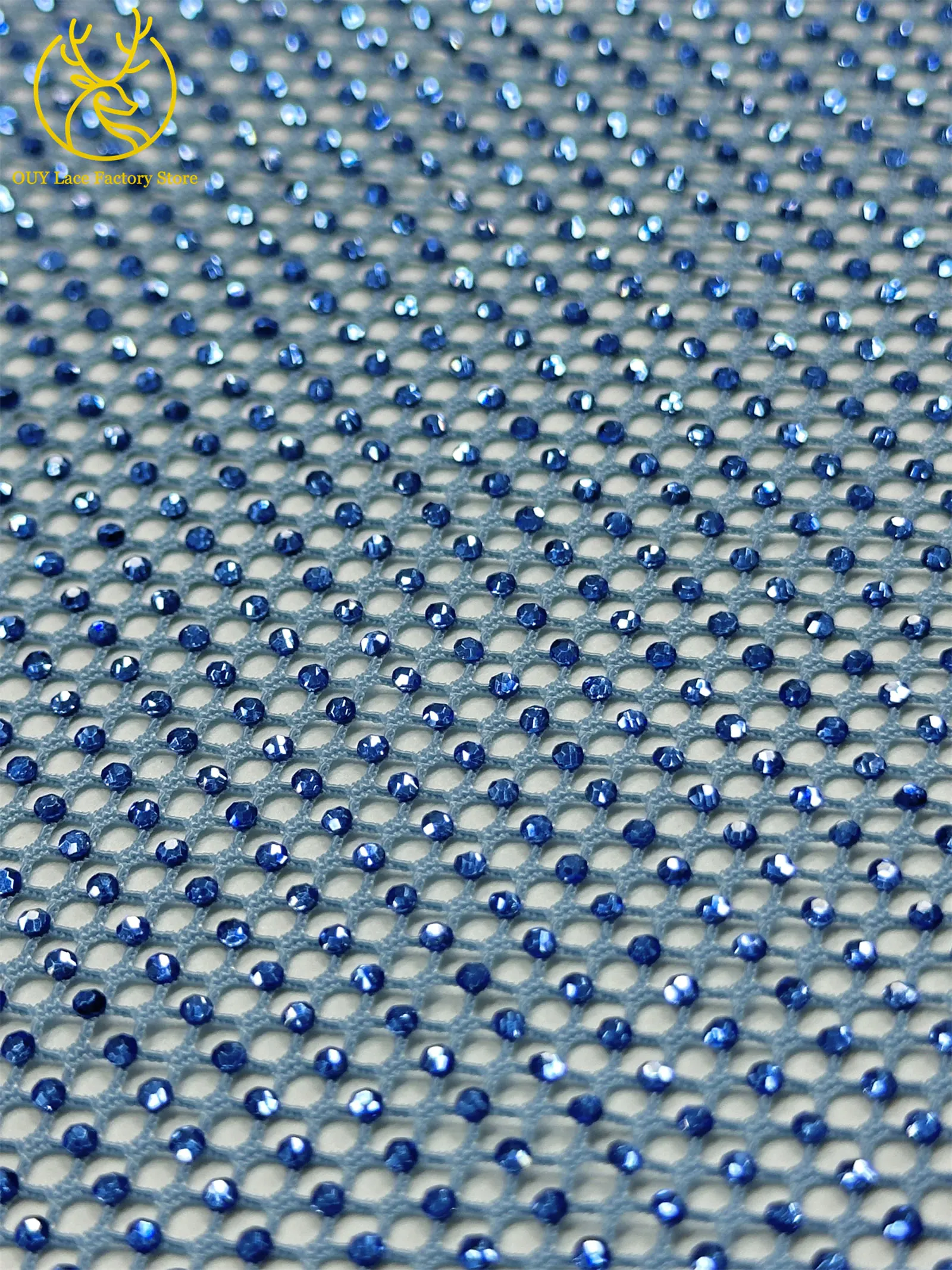 Modischer Österreichischer Diamant-Spitzenstoff 2026 Hochwertiger Kristall-Verzierter Stoff für Afrikanische Abendkleider Nähstoff – Detail 6