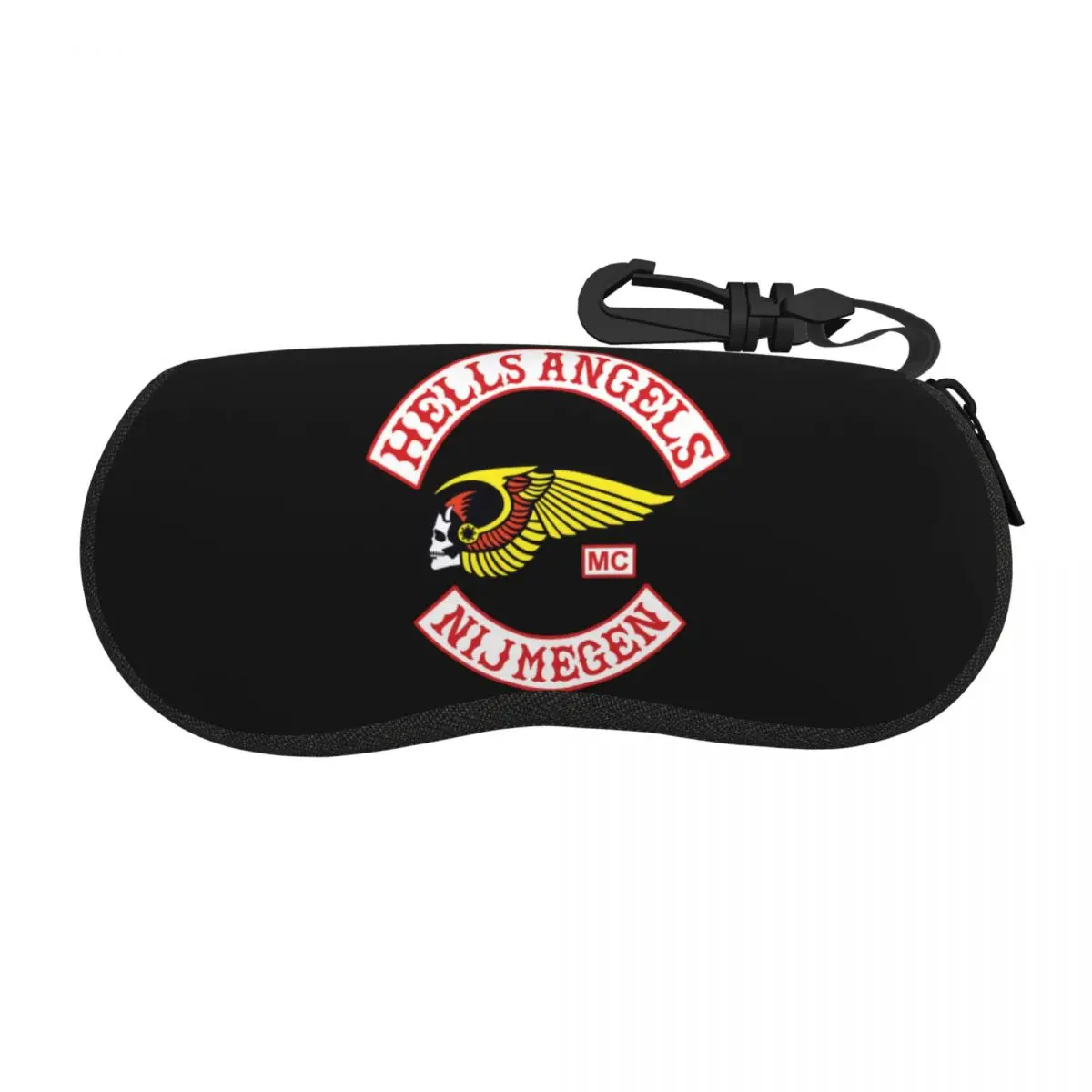 Custom Hells Angels World Logo Eyeglass Glasses Case Women Men Soft Motorcycle Club Sunglasses Protective Bag