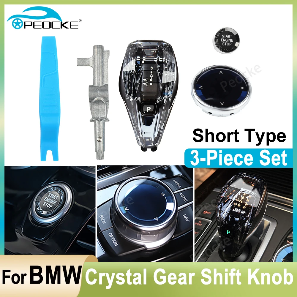 Crystal Gear Rod Short Type For BMW F06 F18 F12 F13 F10 Car Gear Lever Stick Handle X3 F25 X4 F26 F04 F01 F02 Gearbox Lever Head