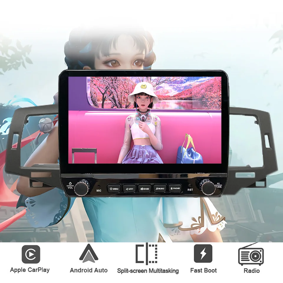 10.1'' IPS Car Autoradio FM AM Music MP5 PC Tablet Head Unit HU For Toyota Corolla E120 2006 Radio Stereo 4G Lte WIFI Carplay BT