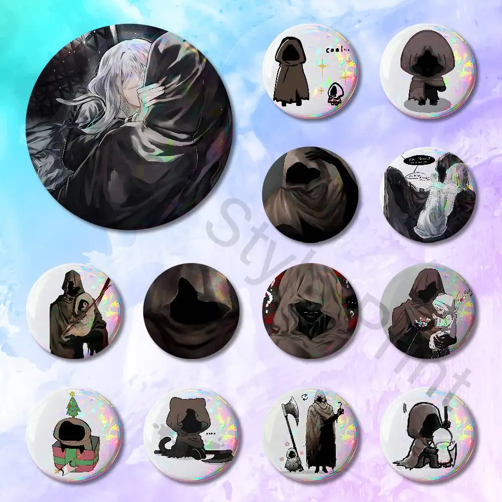 

Game H-Homicipher Mr H-Hood Pins 58mm Cute Cartoon Badge Handmade Brooches for Backpack Accessories