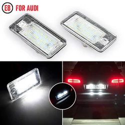 LED Number Plate Light For Audi A3 8P A4 B6 B7 S4 RS4 A6 RS6 S6 C6 S5 Cabrio Q7 A8 S8 RS4 Avant Error Free License Plate Lamp