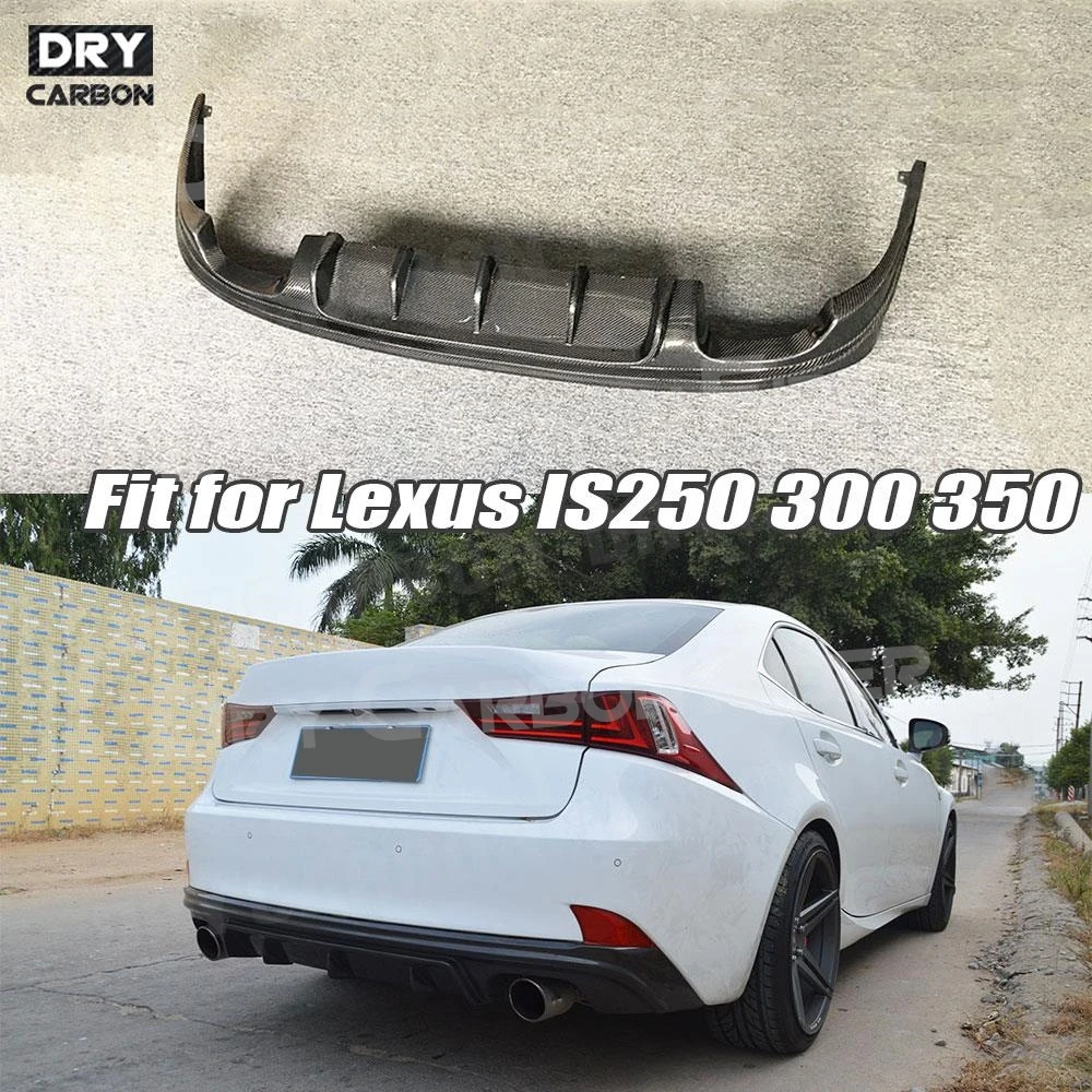 Carbon Fiber Rear Bumper Lip Diffuser Spoiler for Lexus IS250 300 350 IS F Sport Sedan 4 Door 2014 2015 2016 Car Accessories