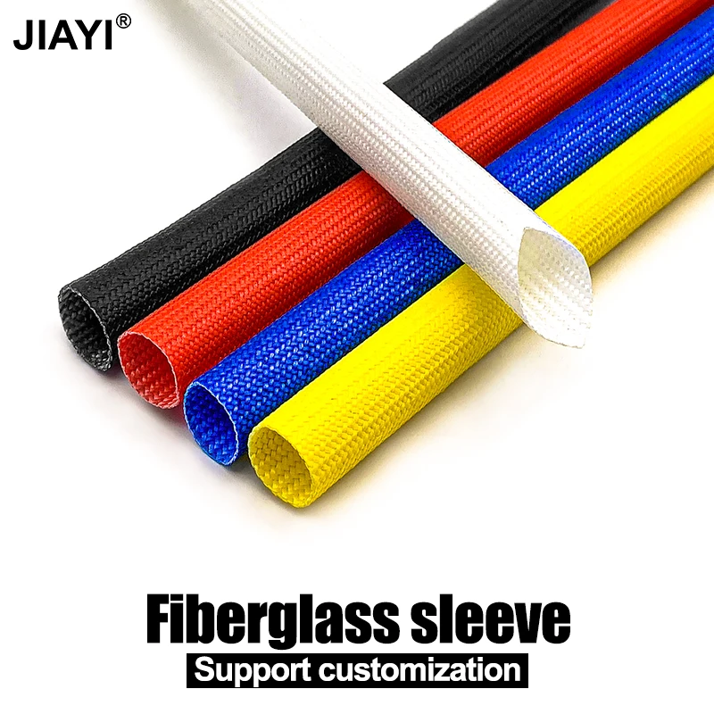 

Customized Size Fiberglass Tube Insulated Hose Chemical Glass Fiber Braided Sleeve High Temperature Pipe Wire Wrap Sleeving