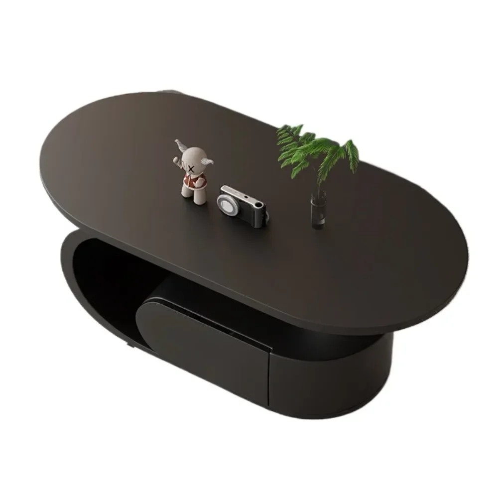 Meja Kopi Hardcover Nordic Roda Sederhana Meja Kopi Premium Mewah Minimalis Oval Moveis Para Sala Perabotan Rumah