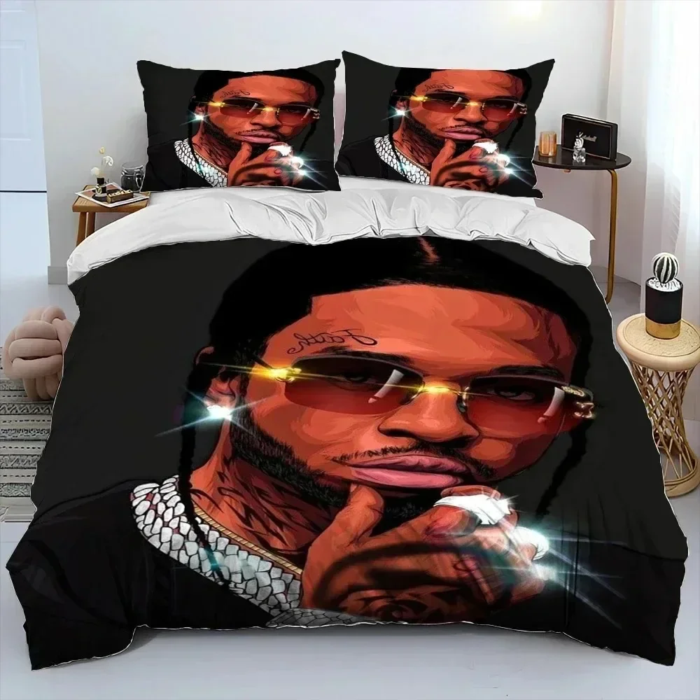 2026 Hip Hop Art Rapper Legend Star Bedding Set Duvet Cover Bed Set Quilt Cover Pillowcase Comforter King Queen Size Boys Adult