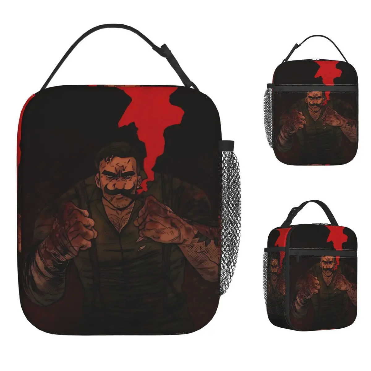 Dispatch Game Lunch Bag Travel Lunch Box For Women Vintage Print Thermal Tote Handbags Oxford Convenient Cooler Bag