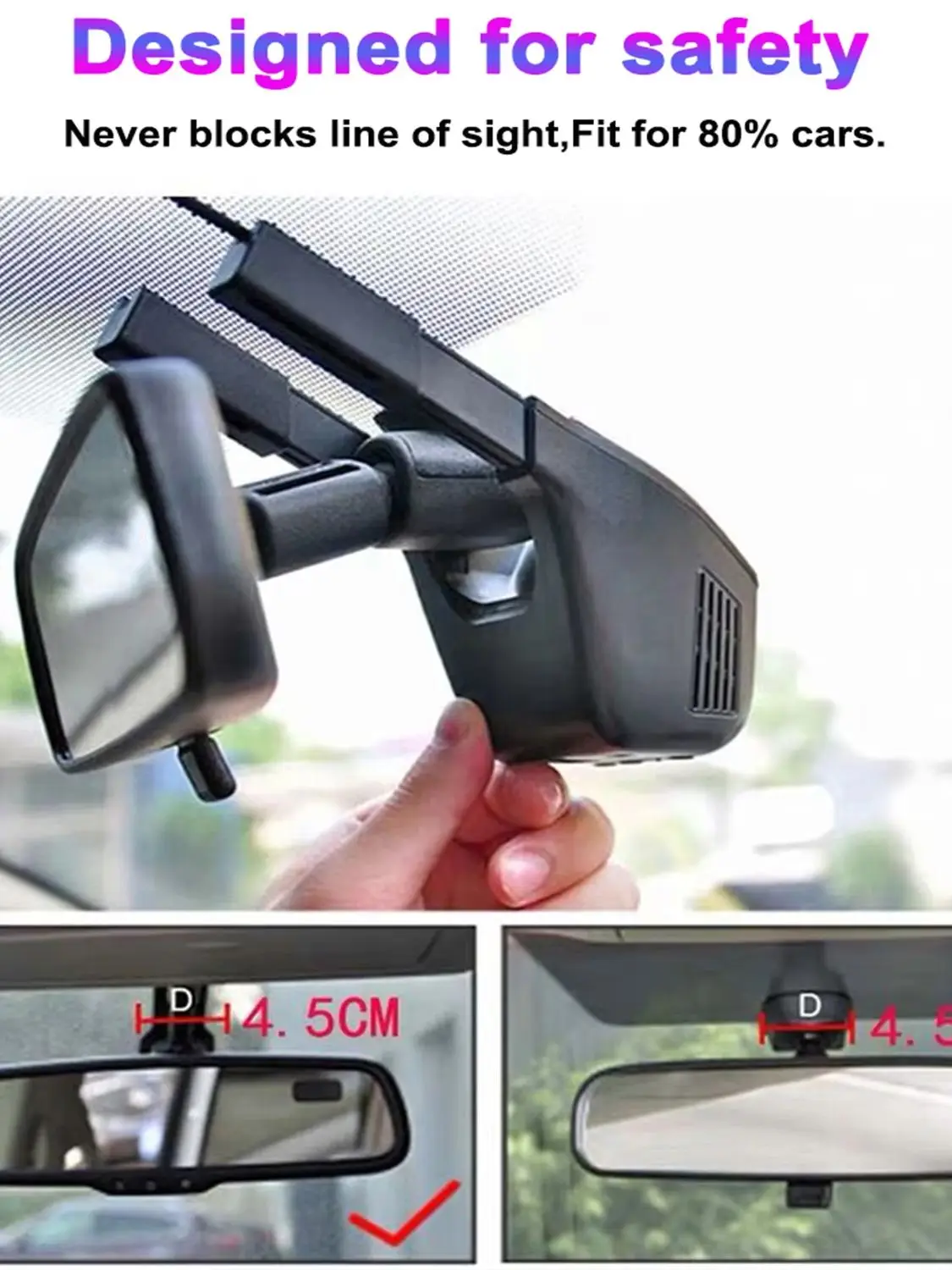Globale Version Dashcam 4K 1920x1080P WDR F1.8 Blende Sprachansage Auto-DVR Wi-Fi 6 Unterstützt 24H Parkmodus APP – Detail 2