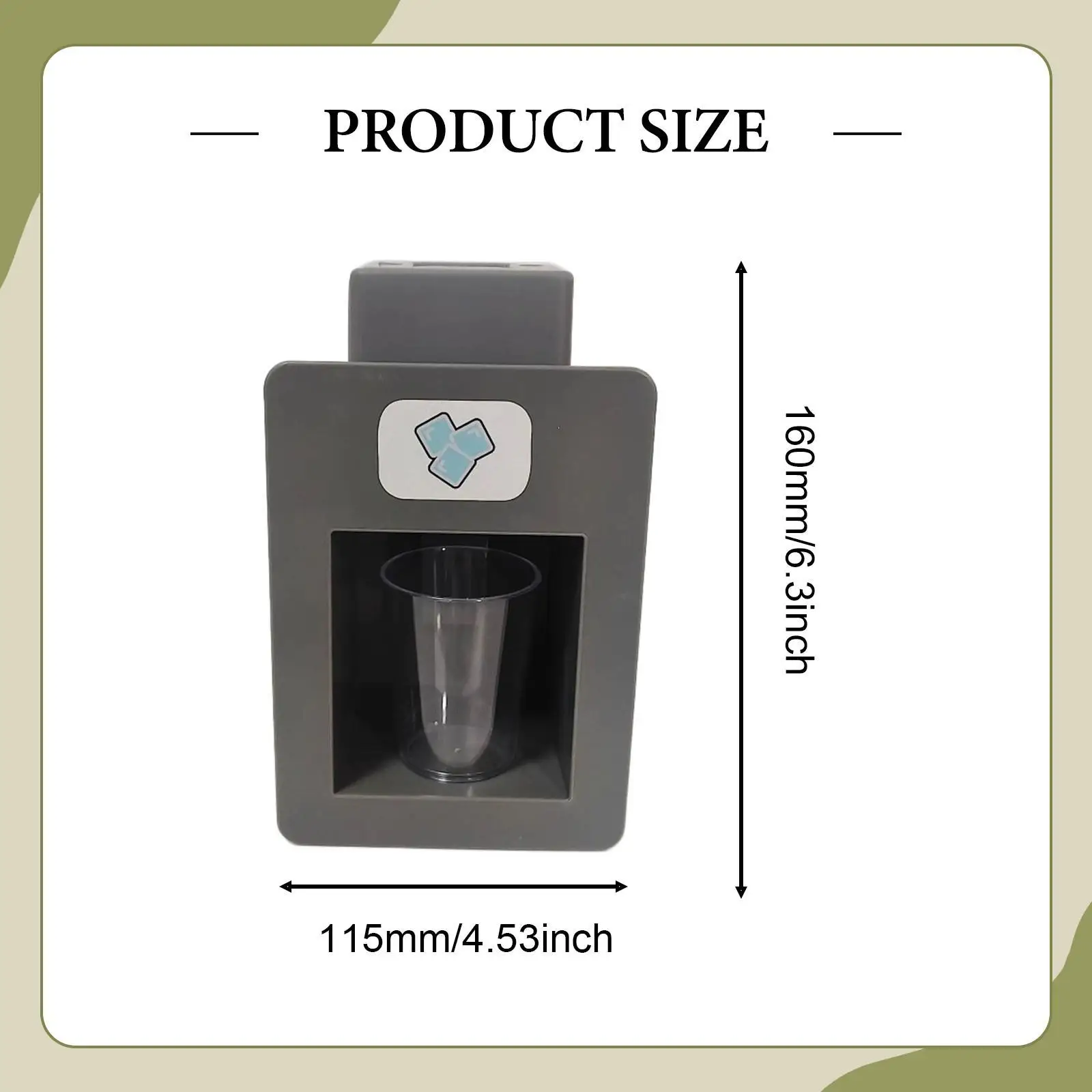 Pretend Play Ice Maker Toy with Fake Cubes Simulated Ice Dispenser Develop Motor Skill Improve Hand Eye Coordination Activity