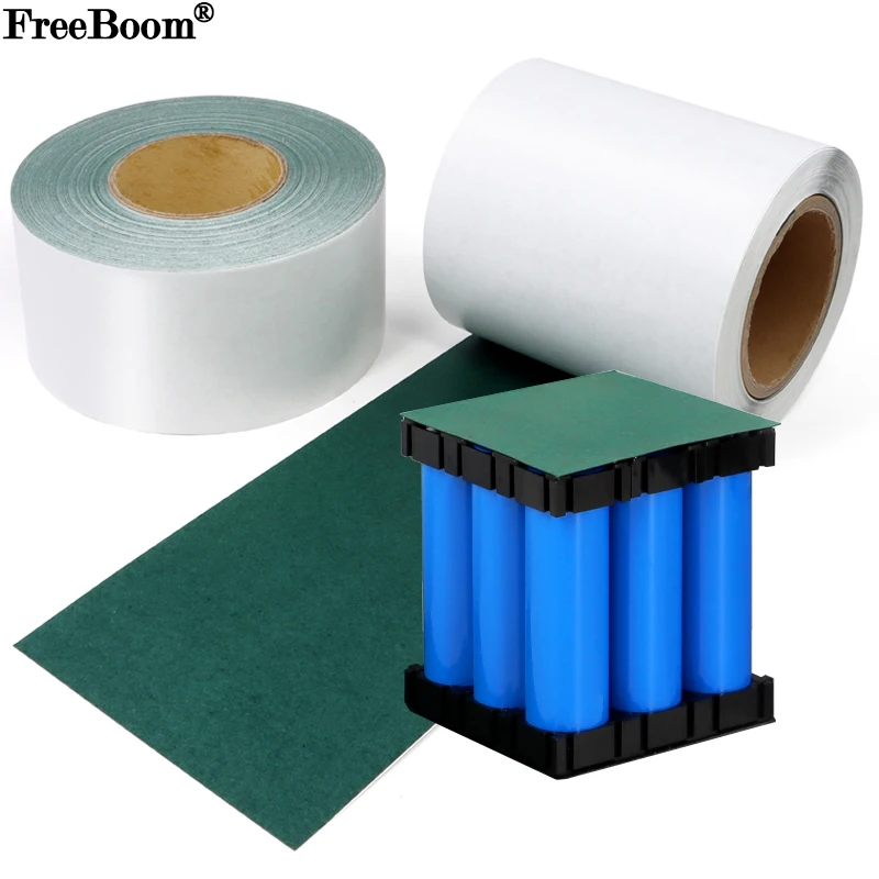 1~50m 18650 Insulation Gasket Barley Paper Green Width 25~500mm Cell Li-ion Battery Adhesive Glue Fishing Tape Insulated Pads
