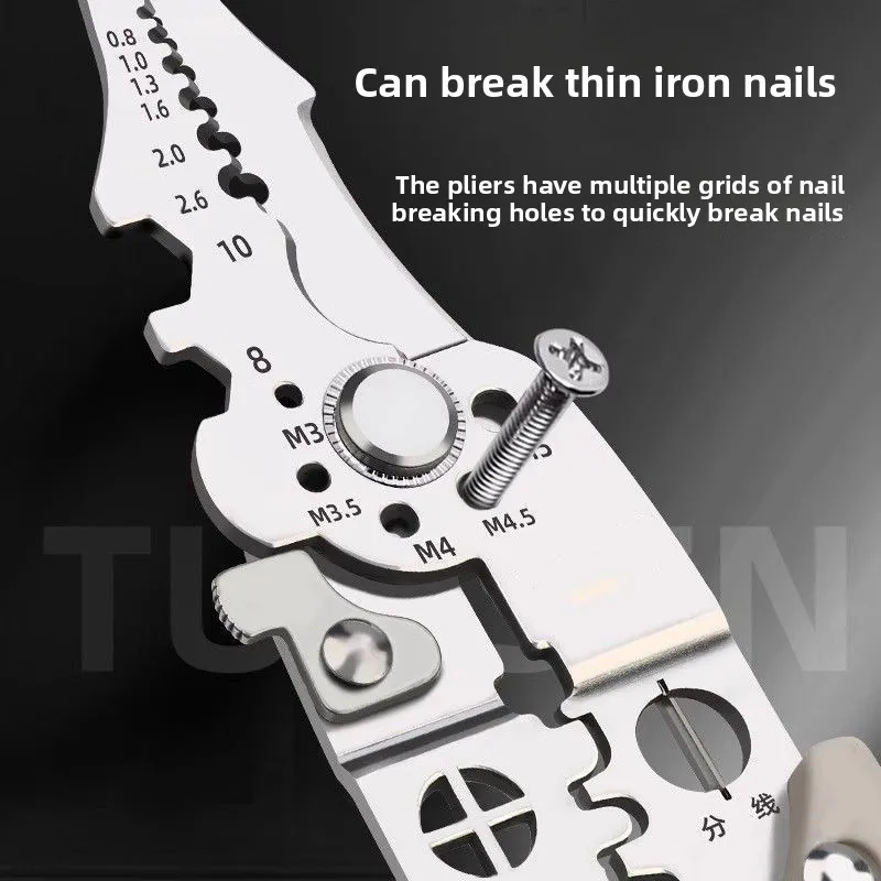 كماشة تجريد الأسلاك كماشة كهربائي أدوات خاصة كماشة تجريد الأسلاك قطعة أثرية متعددة الأغراض قطع الأسلاك #2