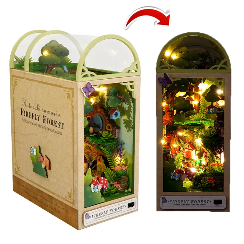 英国農村風景＆花木～本格トールペイント　希少/一点もの　収納ＢＯＸ　美品 Amazon.co.jp: Minicity ブックヌークキット DIY ミニチュア ドール