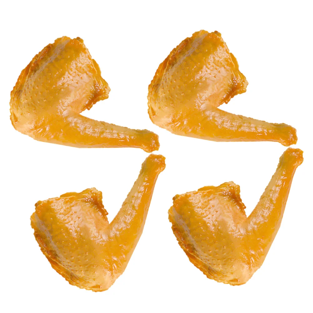 4Pcs Realistic Duck Leg Models Lifelike Simulation Cooked Duck Legs for Bakery Decor House Display Photography Props Artificial