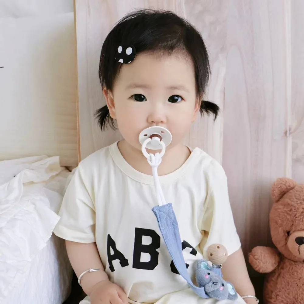 

Мультяшная детская тканевая цепочка для соски, анти-потерянные животные, кукла, держатель для пустышки, подвесная веревка для коляски, деревянные зажимы, зажимы для держателя сосков