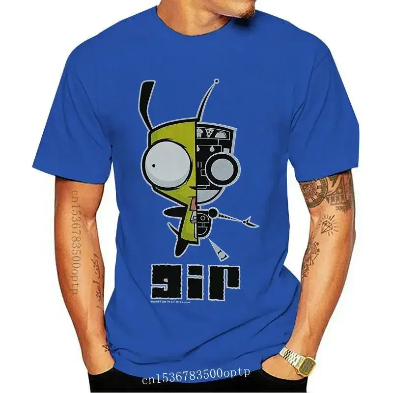 

Fashion New T-Shirt Summer Style Hip Hop Men T-Shirt Tops Invader Zim Mens T-Shirt - Gir Half In Costume