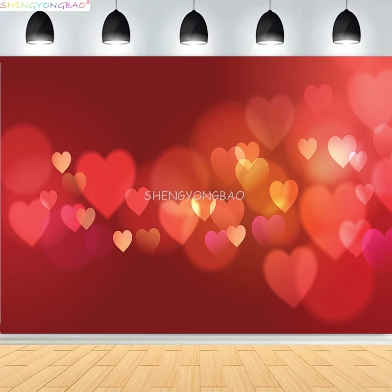 

Valentine's Day Wedding Bridal Shower Photography Backdrops Sweet Festive Spirit Vines Red Pink Roses Party Background PO-05