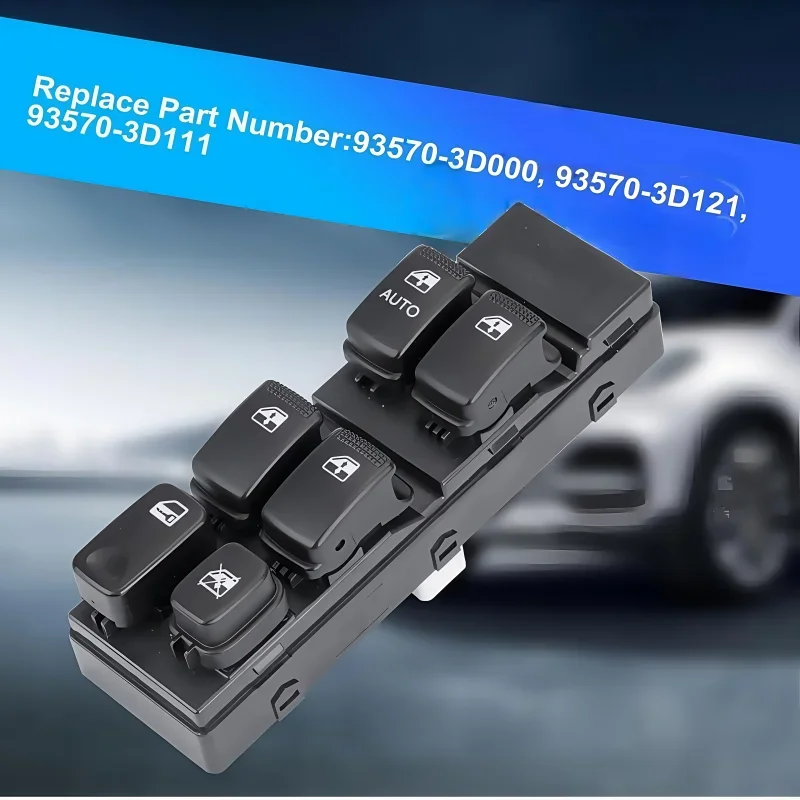 

Car Crown 93570-3D121 935703D121 Front Left Power Window Master Switch For 2003-2008 Hyundai Sonata