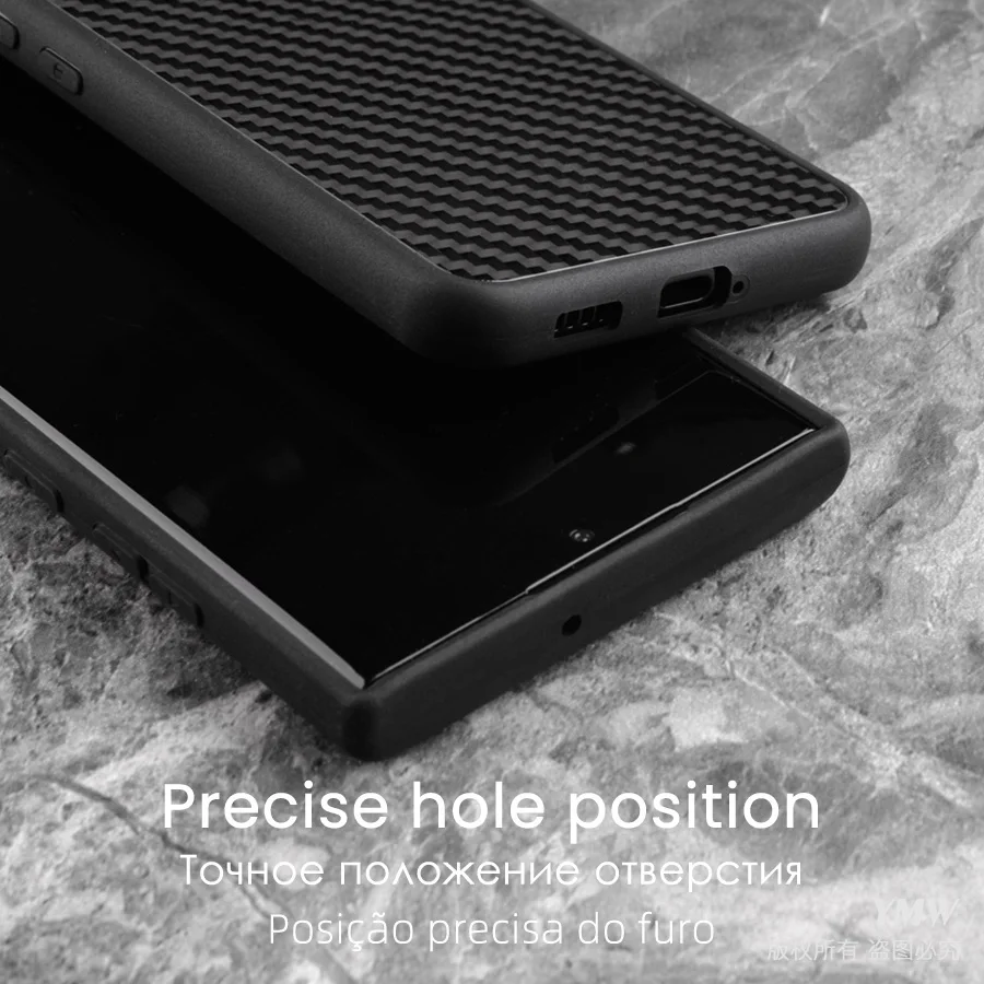 YMW Premium Real Carbon Fiber Case For Samsung Galaxy S22 Ultra 22 Plus + 5G Cases luxury Fashion Business Phone Cover
