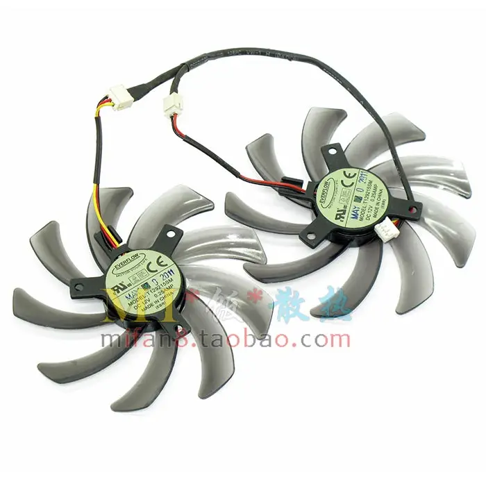 Computer PC Graphics Card Cooler Fans EVERFLOW T129215sm 95mm DC 12V 0.25A For VGA Video Card Gigabyte R667D3 R777OC R9 270
