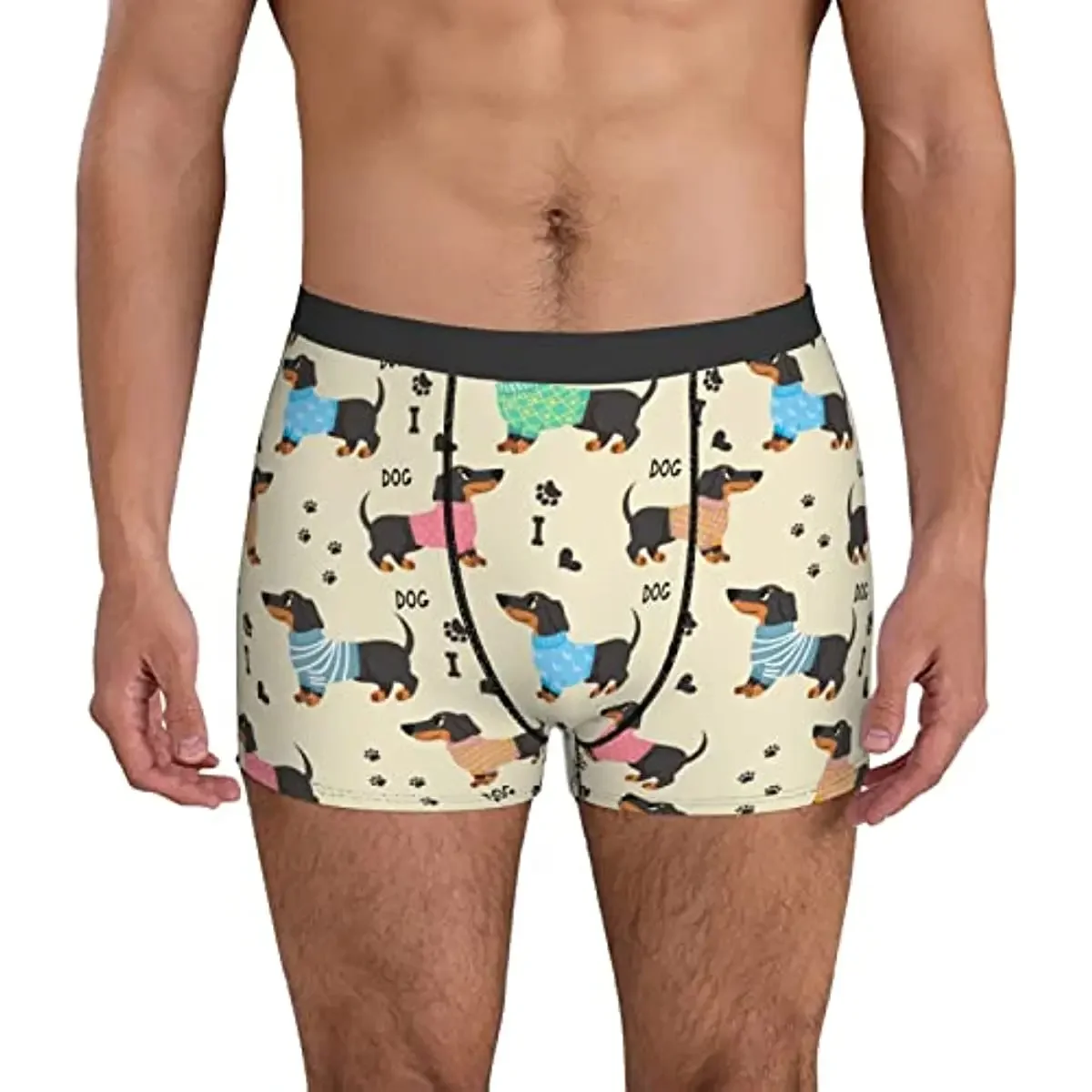 Dachshund Print Men Underwear Boxer Briefs Regular Sport Mens Boxer Briefs Underwear Men