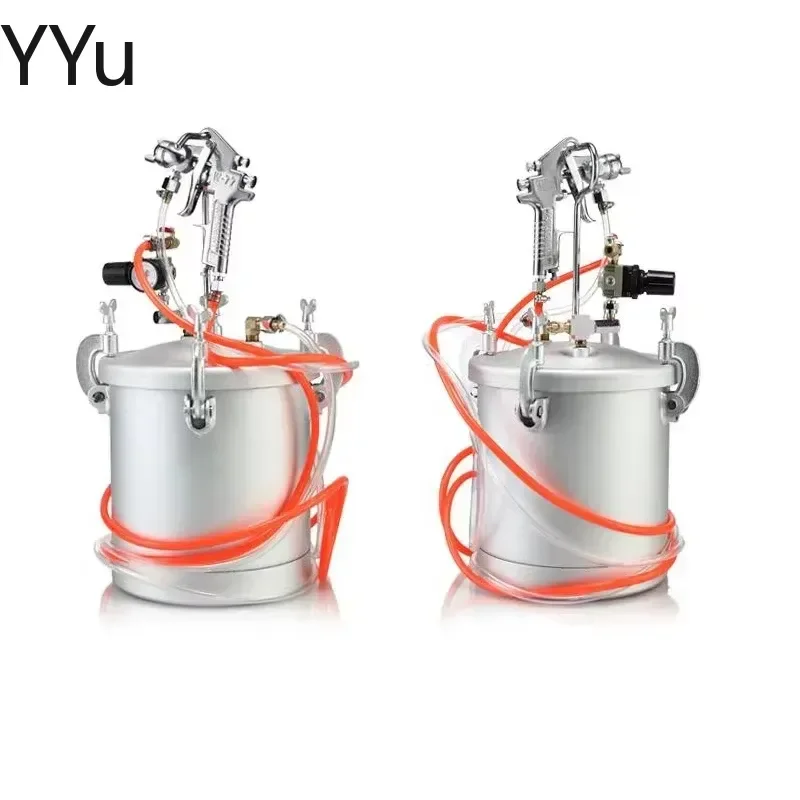 10L Colorful Paint Spray Gun Pressure Tank for Latex Painting Sand Blasting Machine Feed Pot Sprayer Tool Accessories