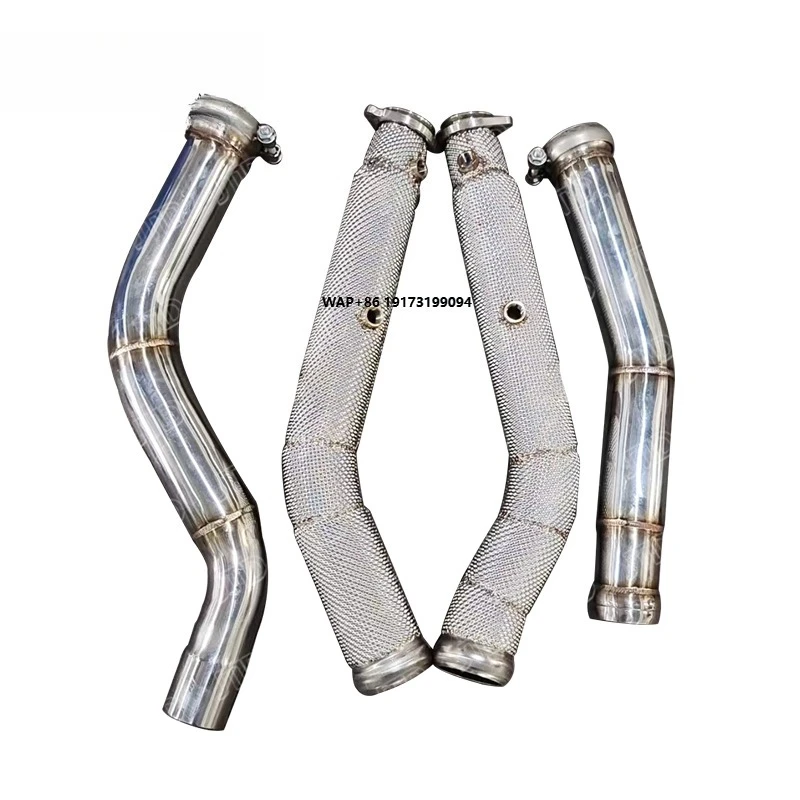 

Turbo Stainless Steel 304 Downpipe for GLE63 W166 M157 5.5L V8 Biturbo Performance Exhaust Front Pipe Upgrade