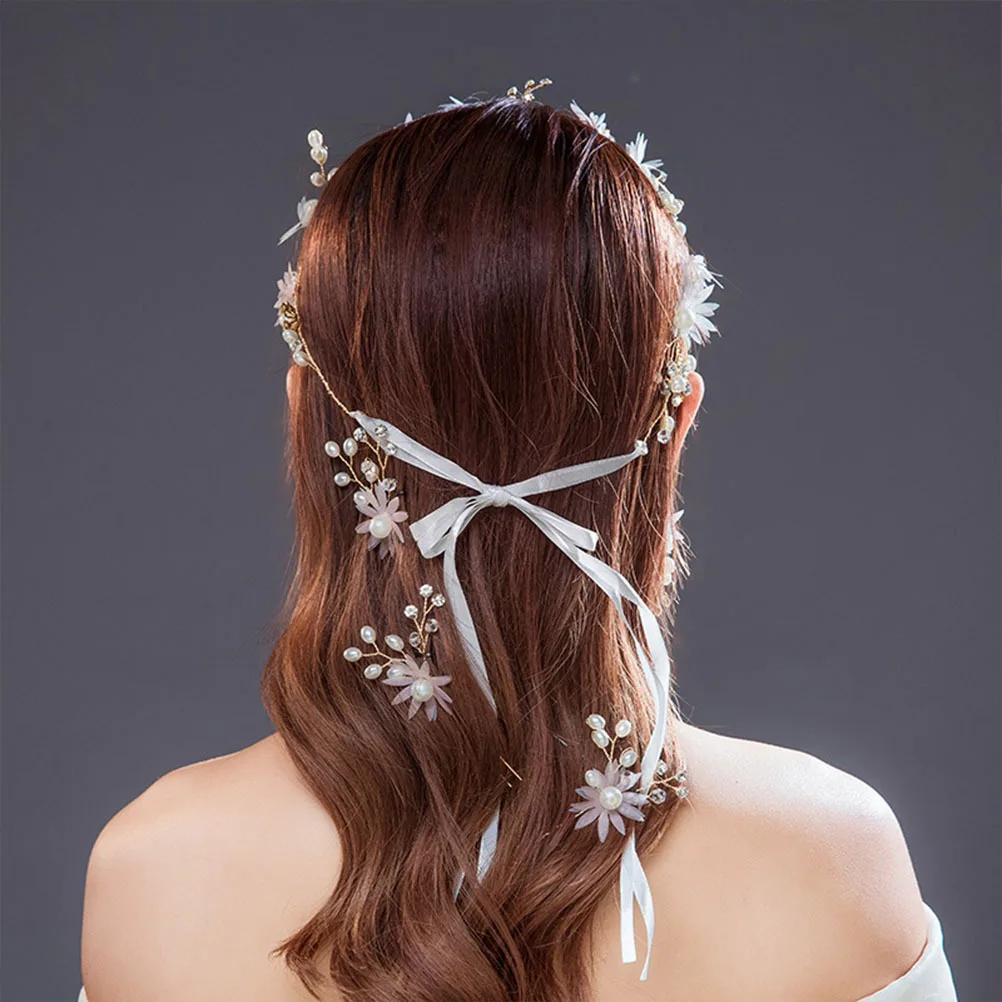 

Headband Bridal Bridesmaid Headpiece Elegant Wedding Hair Decorations Pearl Hair Accessories for Party Prom