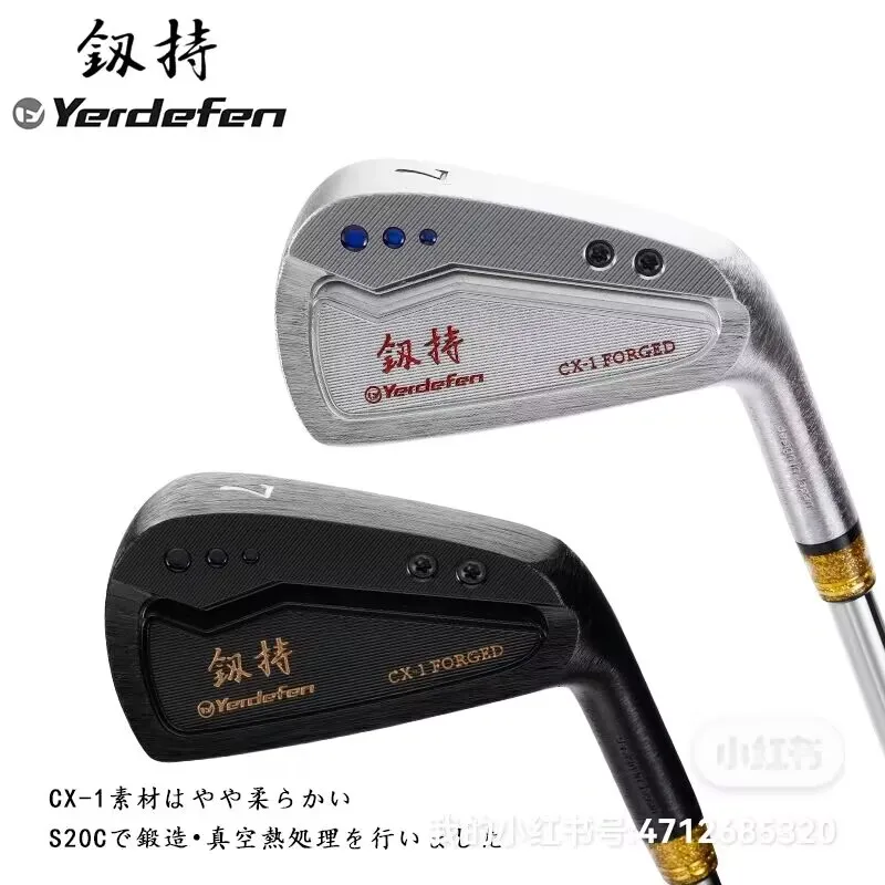 genuine authorized Yerdefen CX-1 Golf Irons #4-P 7pcs golf clubs Soft iron forged iron.Black and silver iron set