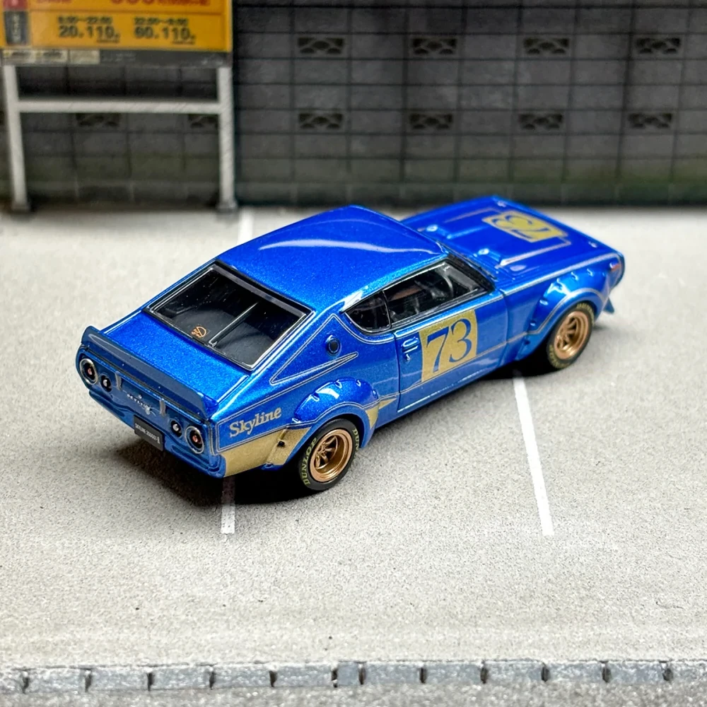 INNO 1:64 NISSAN SKYLINE 2000 GT-R (KPGC110) Blue Die-cast Alloy Car Model Collection Display Gift